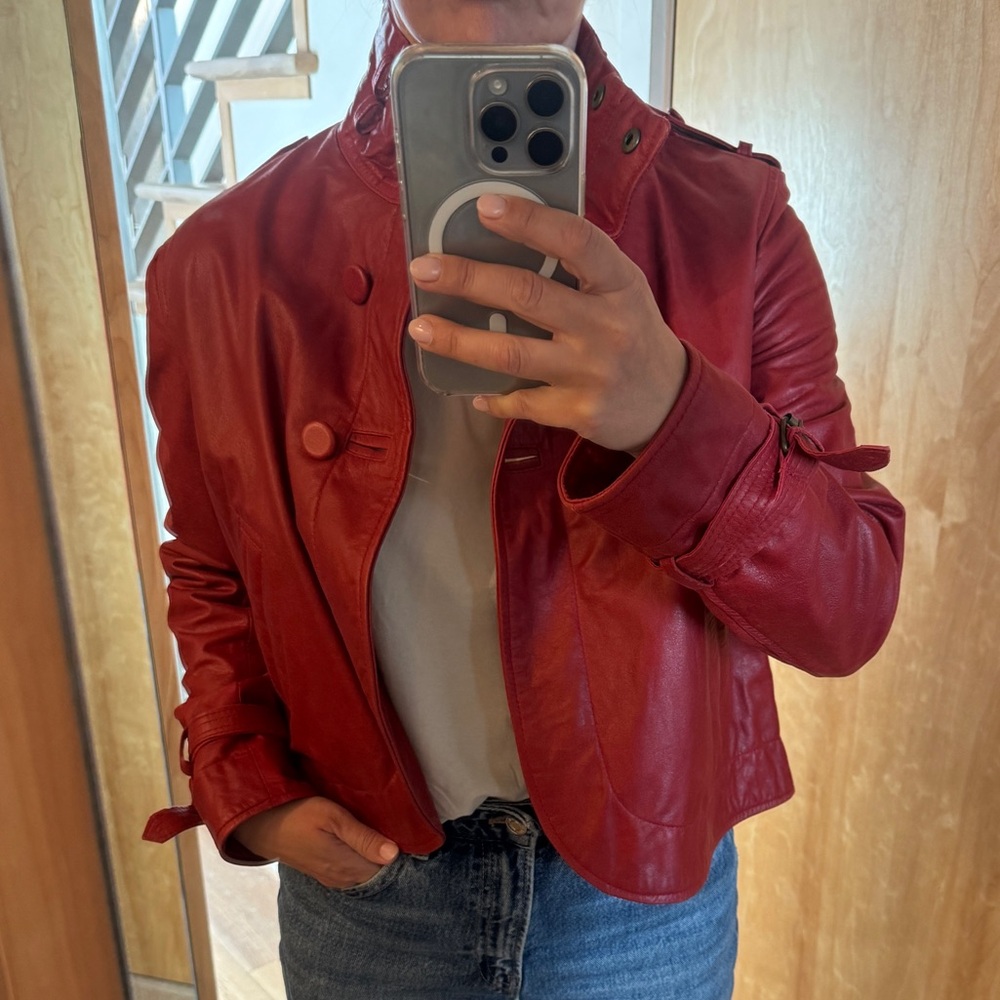 Cropped Leather Jacket